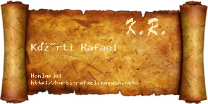 Kürti Rafael névjegykártya